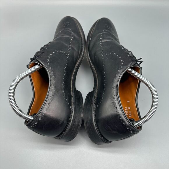 Allen Edmonds Fairfax Men\'s 8 Black Leather Comfort Shoes Lace Up Low Top